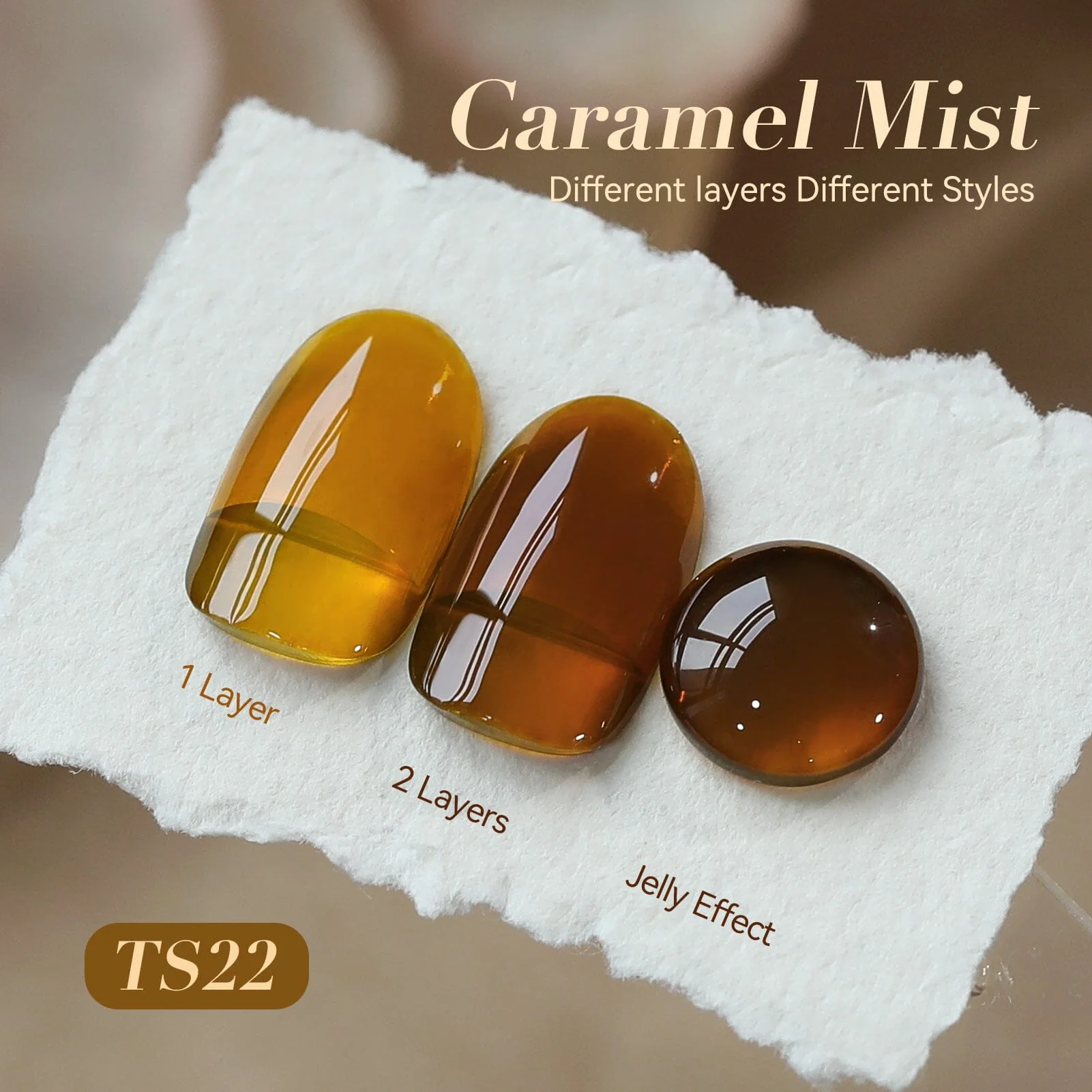 Jelly Gel Polish TS22 Caramel Mist 15ml - Image 5