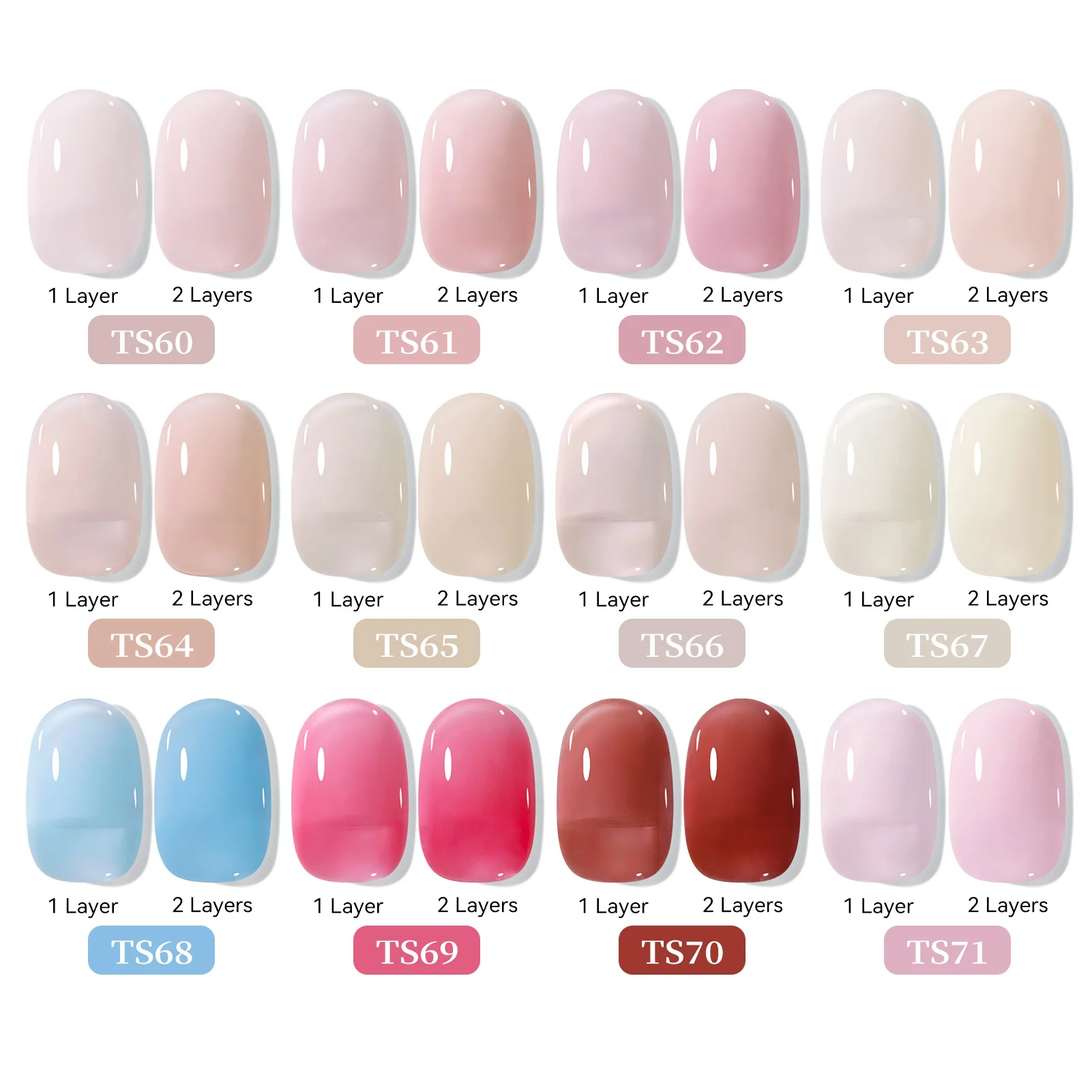 Jelly Gel Polish TS60~TS71 15ml - Image 3