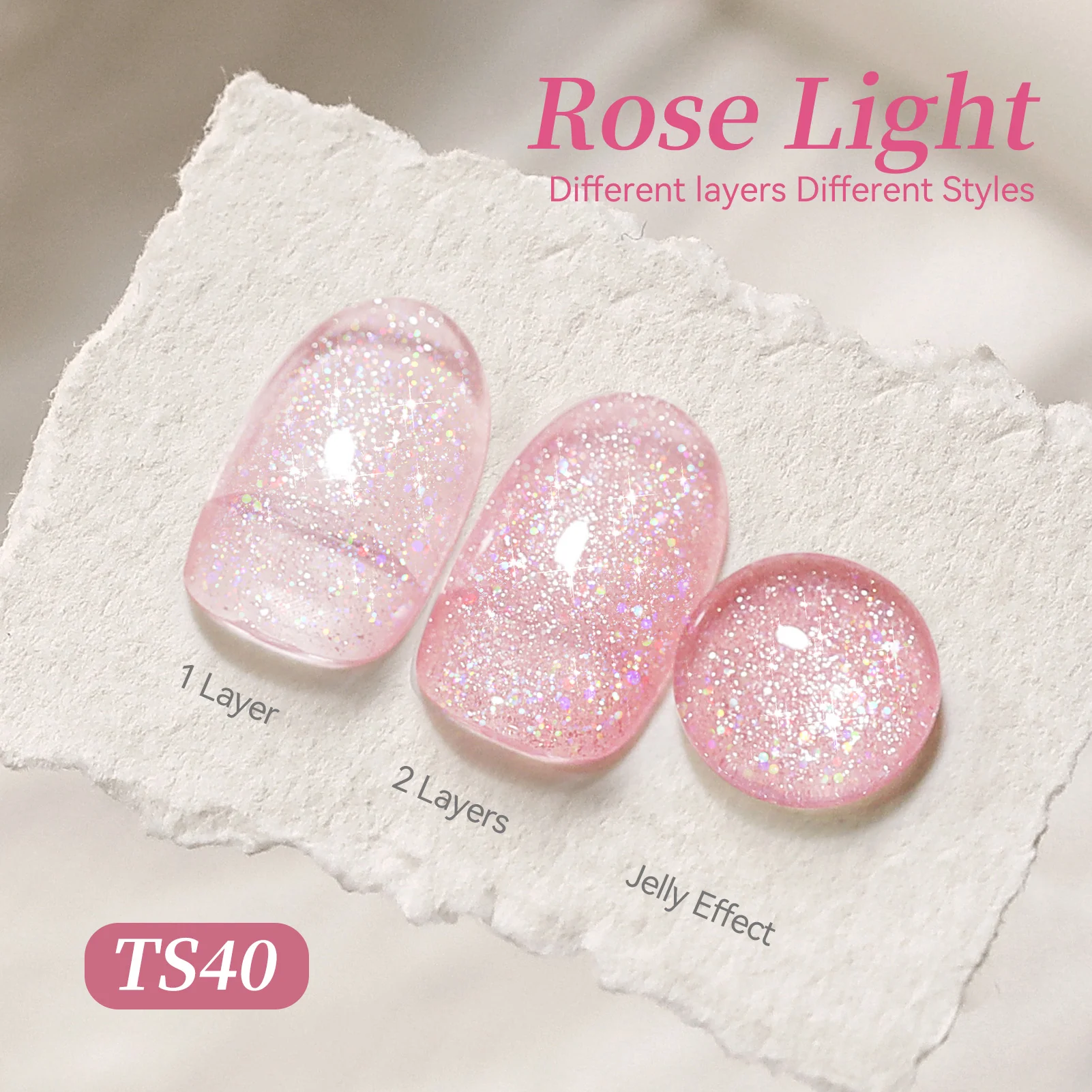 Jelly Gel TS40 Rose Light 15ml - Image 4