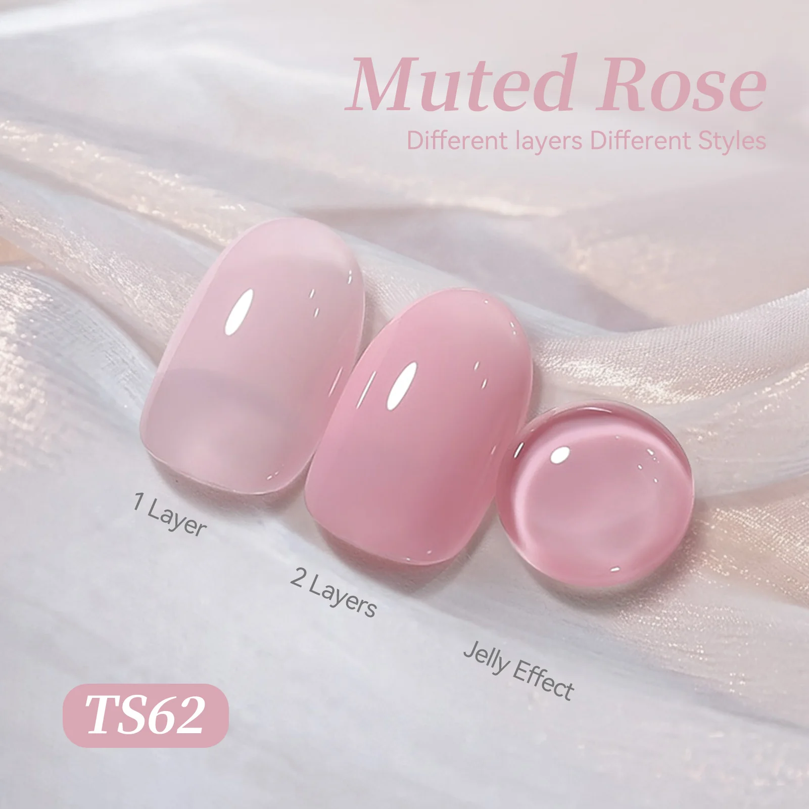 Jelly Gel TS62 Muted Rose 15ml - Image 4