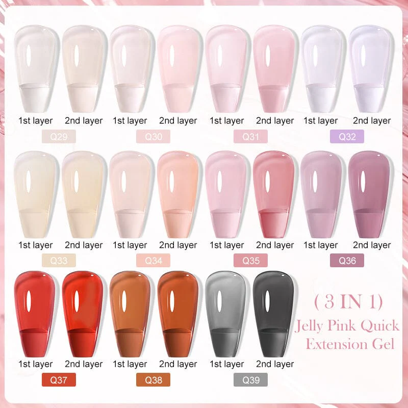Jelly Pink Quick Extension Nail Gel 7ml - Image 4