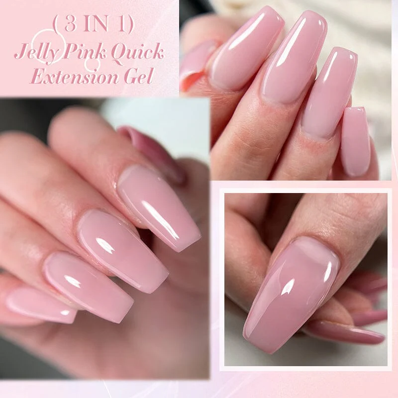 Jelly Pink Quick Extension Nail Gel 7ml - Image 5