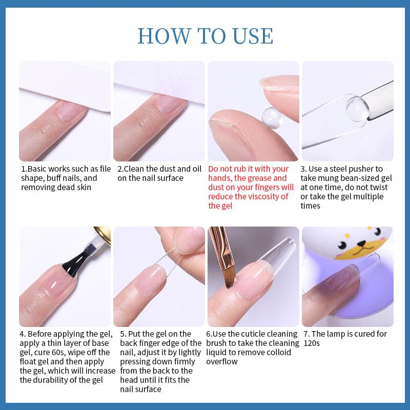 Solid Nail Tips Gel 5g - Image 5