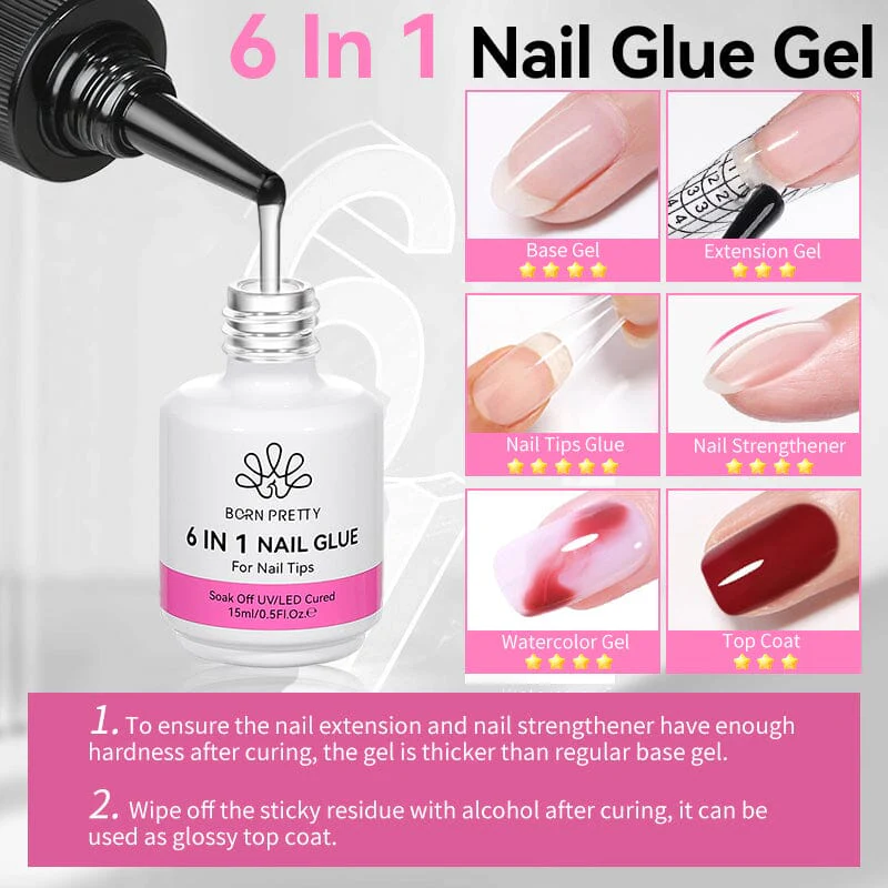 6 in 1 Nail Glue Gel 100g - Image 8