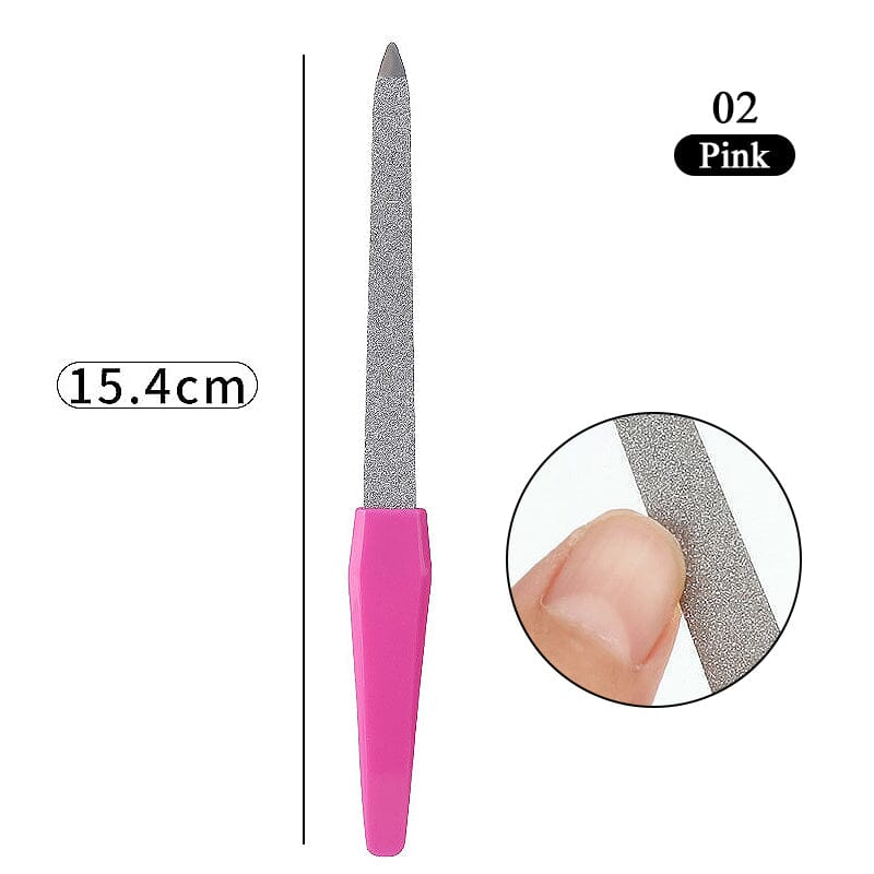 Metal Nail File Pink 15.4cm - Image 7