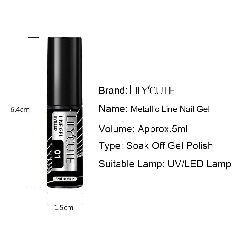 Metallic Line Nail Gel 5ml - Image 13