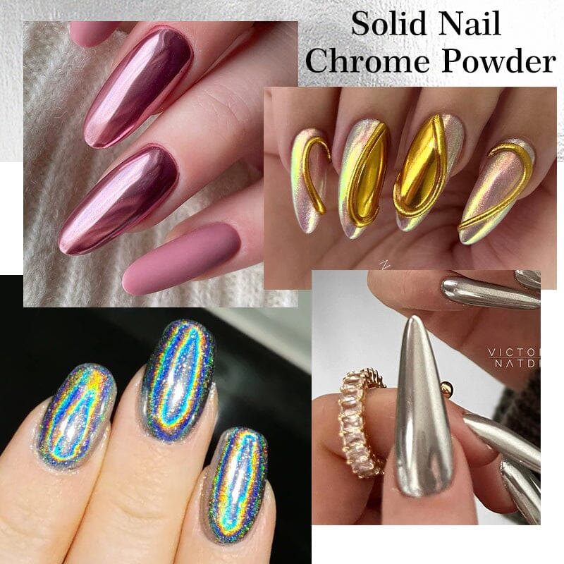 Metallic Mirror Effect Solid Chrome Nail Powder - Image 12