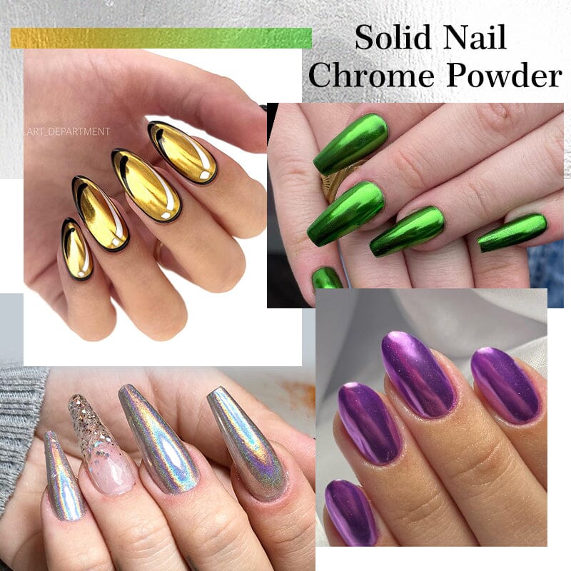 Metallic Mirror Effect Solid Chrome Nail Powder - Image 6