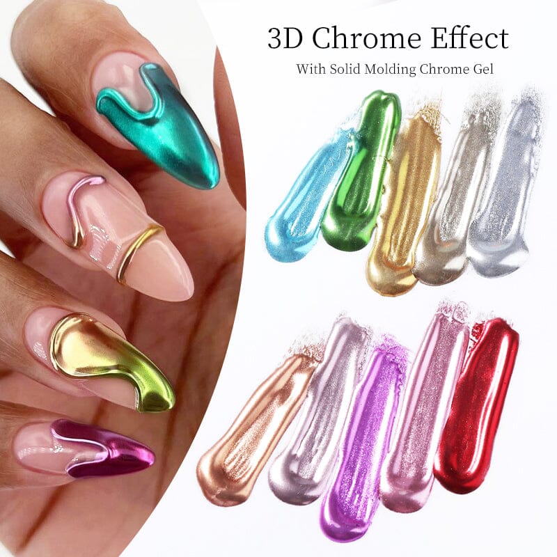 Metallic Mirror Effect Solid Chrome Nail Powder - Image 7