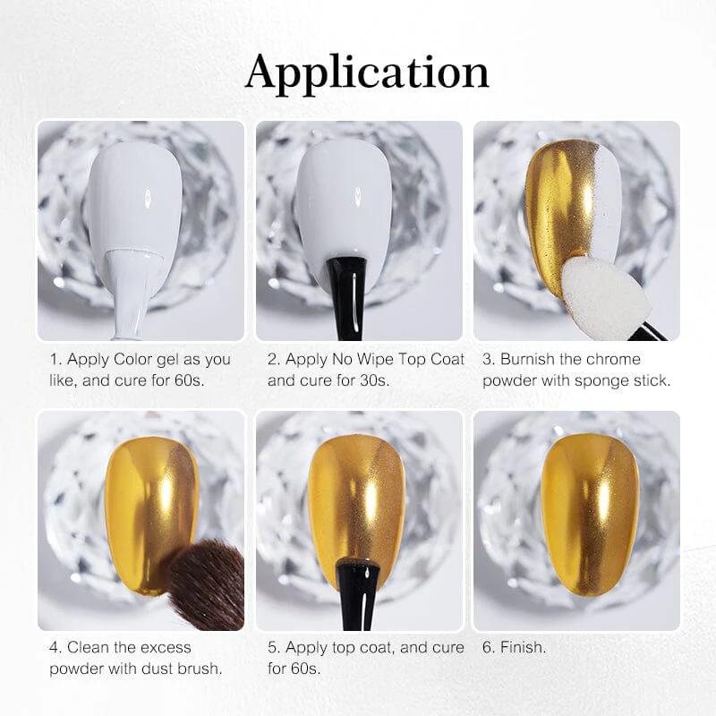 Metallic Mirror Effect Solid Chrome Nail Powder - Image 8