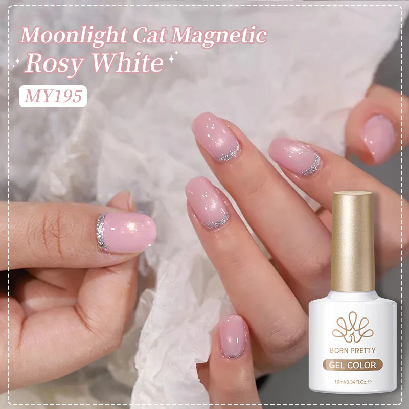Moonlight Cat Magnetic Gel MY195 Rosy White 10ml - Image 4