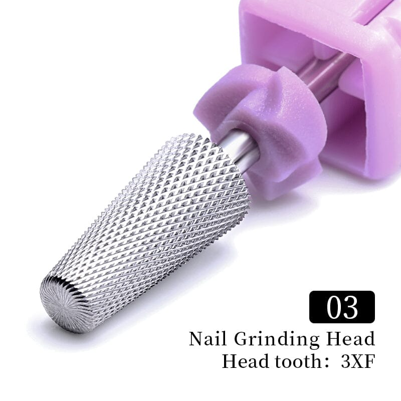 Nail Drill Bits Tungsten Carbide Tapered Flat Head 3XF - Image 5