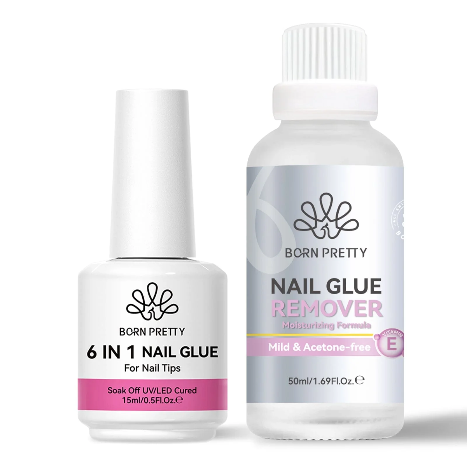 Nail Glue Remover 50ml with 6 in 1 Nail Gel