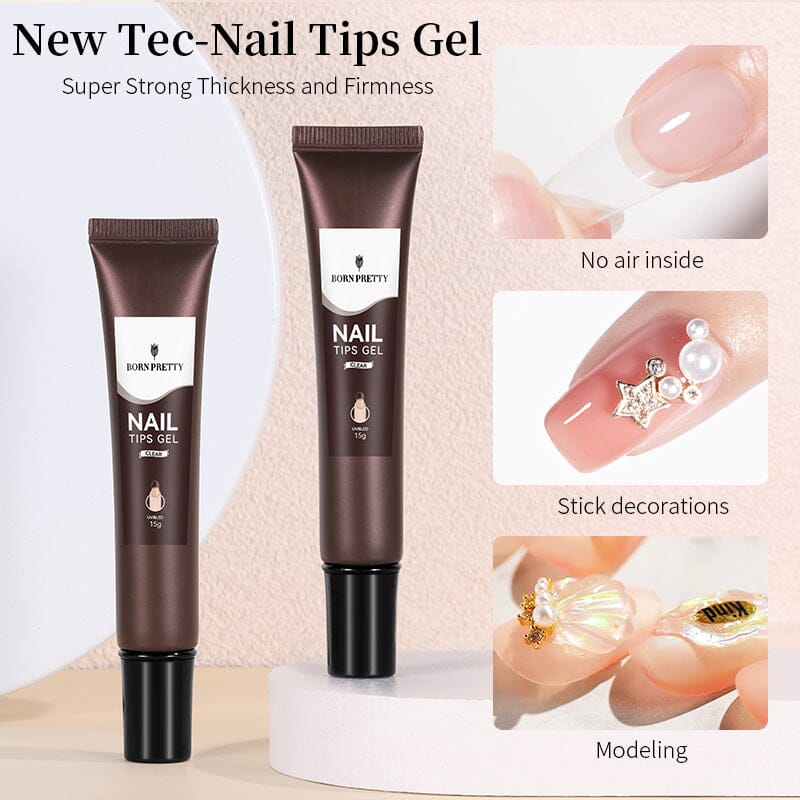 Nail Tips Gel Clear 15g - Image 4