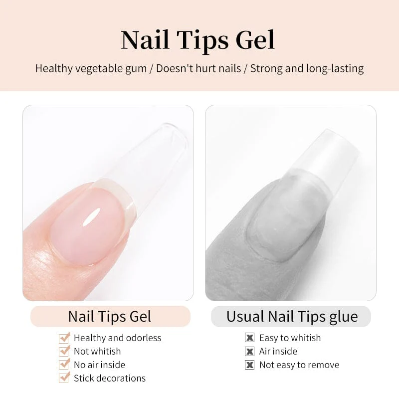 Nail Tips Gel Clear 15g - Image 6