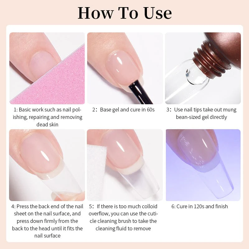 Nail Tips Gel Clear 15g - Image 7