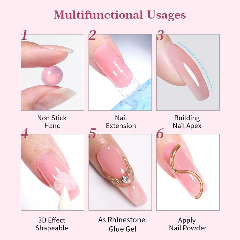 Jelly Non Stick Hand Extension Nail Gel 15ml - Image 6
