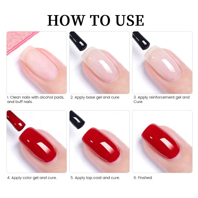 Peel Off Base Gel, Reinforcement Gel, Watercolor Nail Gel 7ml - Image 12
