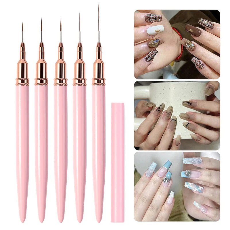 Pink Black Nail Art Liner Brush - Image 3
