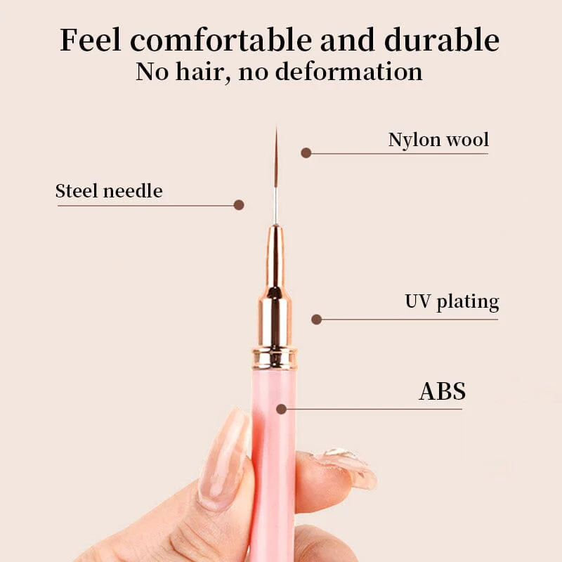 Pink Black Nail Art Liner Brush - Image 6