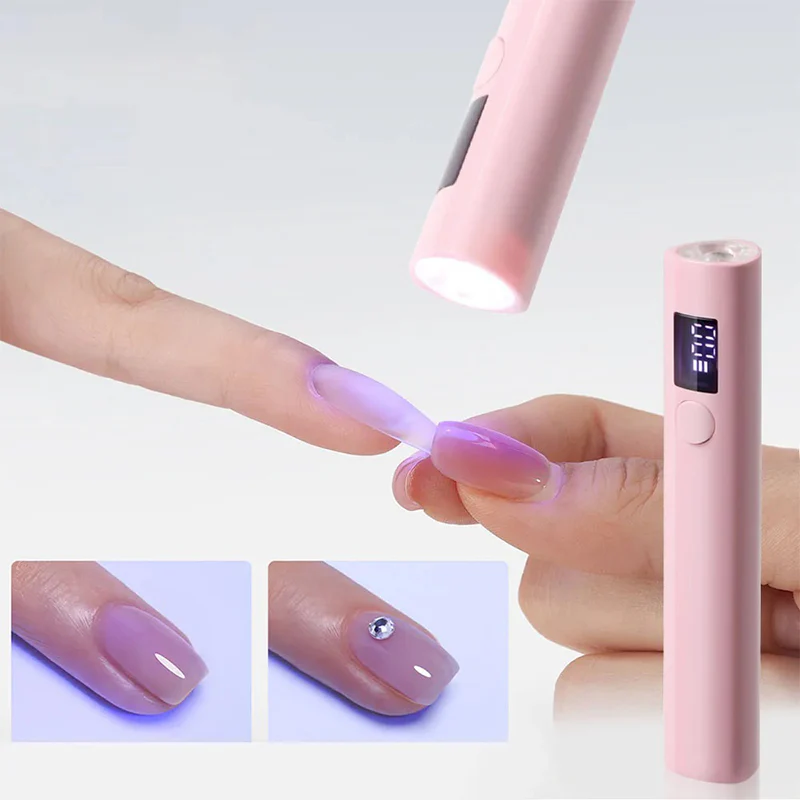 Pink Hand Light Mini UV Nail Lamp - Image 2