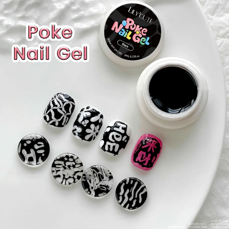 Poke Nail Gel Black 8ml - Image 3