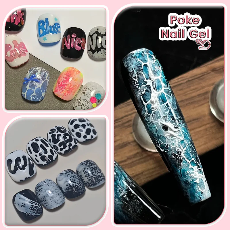Poke Nail Gel Black 8ml - Image 4