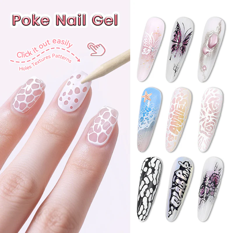 Poke Nail Gel Black 8ml - Image 7