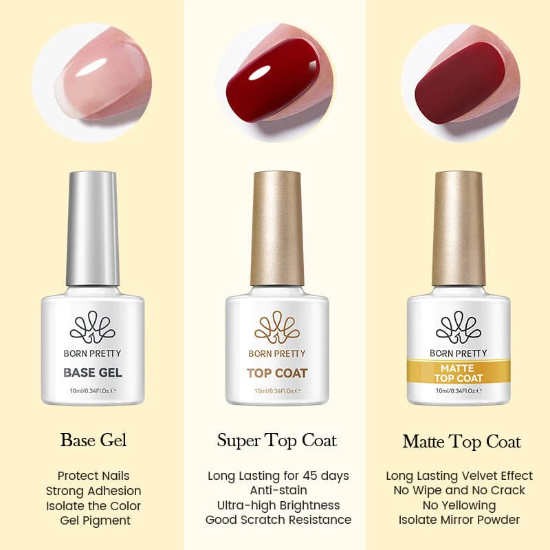 Primer & Base & Super Top Coat Set 10ml - Image 5