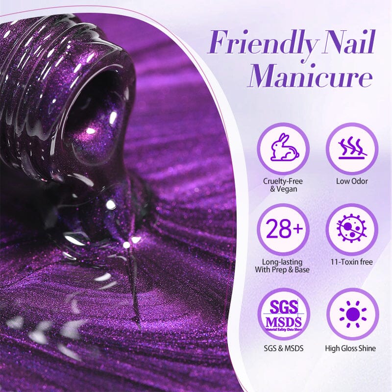 Purple Collection Cat Magnetic Gel Polish 10ml - Image 5