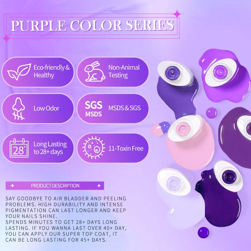 Purple Series Gel Polish 10ml - Image 8