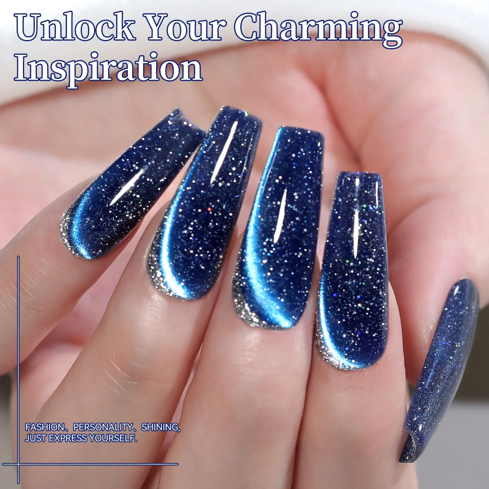 Reflective Cat Magnetic Gel MY414 Blue Diamond 15ml - Image 3