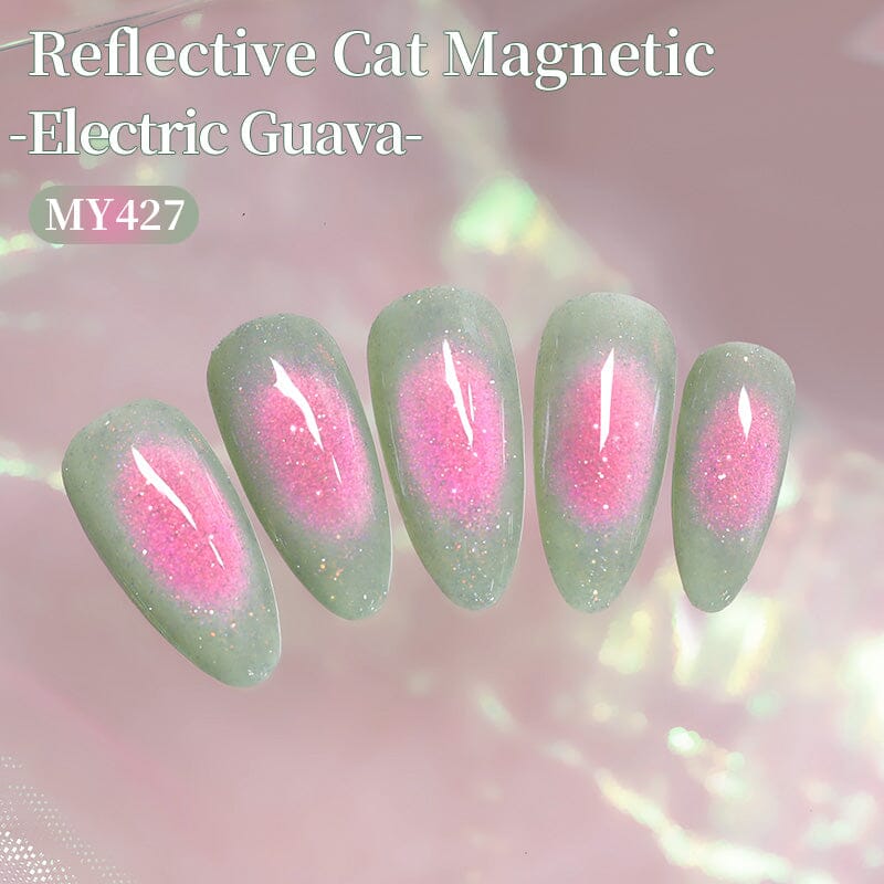 Reflective Cat Magnetic Gel MY427 Electric Guava 10ml - Image 5