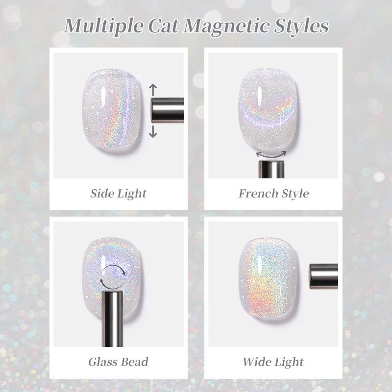 Reflective Cat Magnetic Gel MY495 Fantastic White 10ml - Image 5
