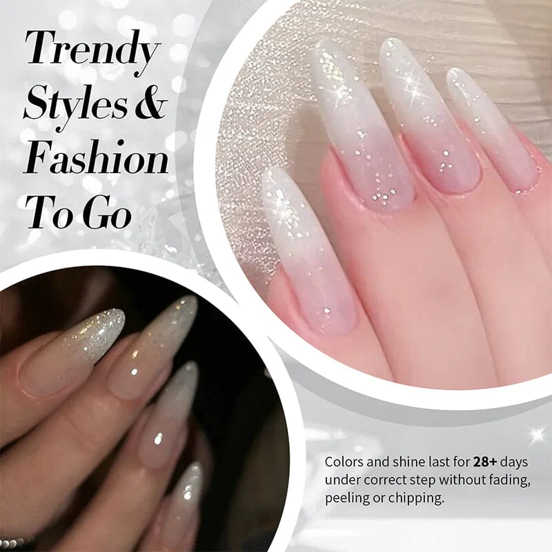 Reflective Glitter Gel Polish SZ12 Milky Melee 10ml - Image 4
