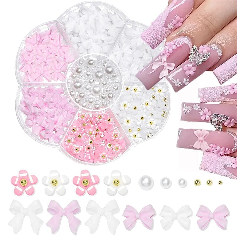 Heart Flowers #03 Nail Decoration in Wheel - Image 11