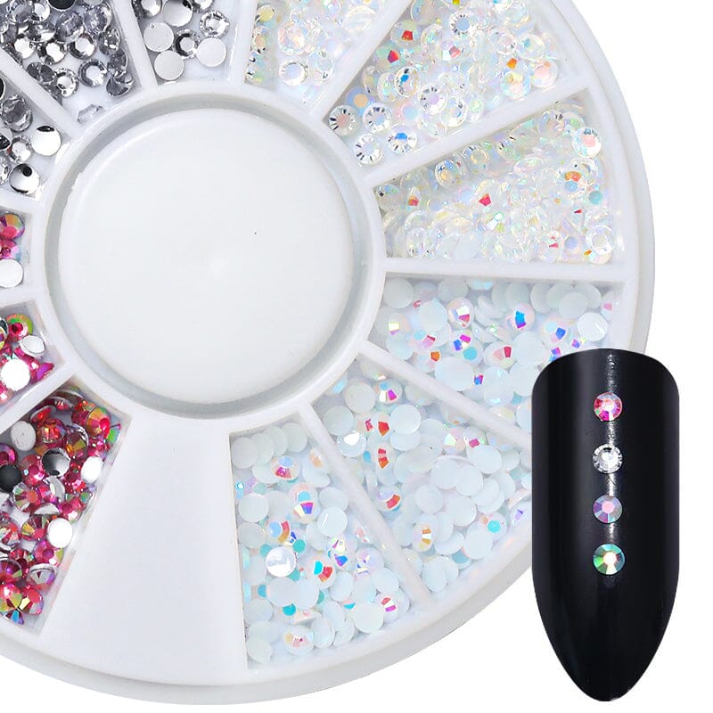 Resin Rhinestones Nail Wheel Decoration - Image 3