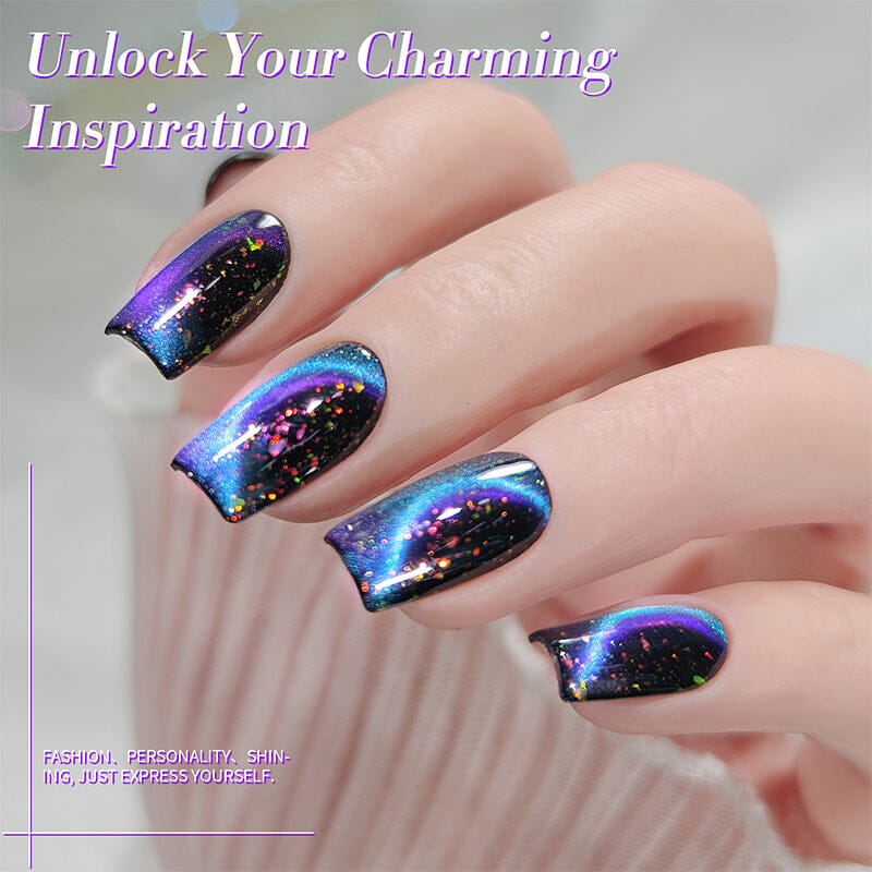 Sequins Cat Magnetic Gel MY35 Starry Sky 10ml - Image 2