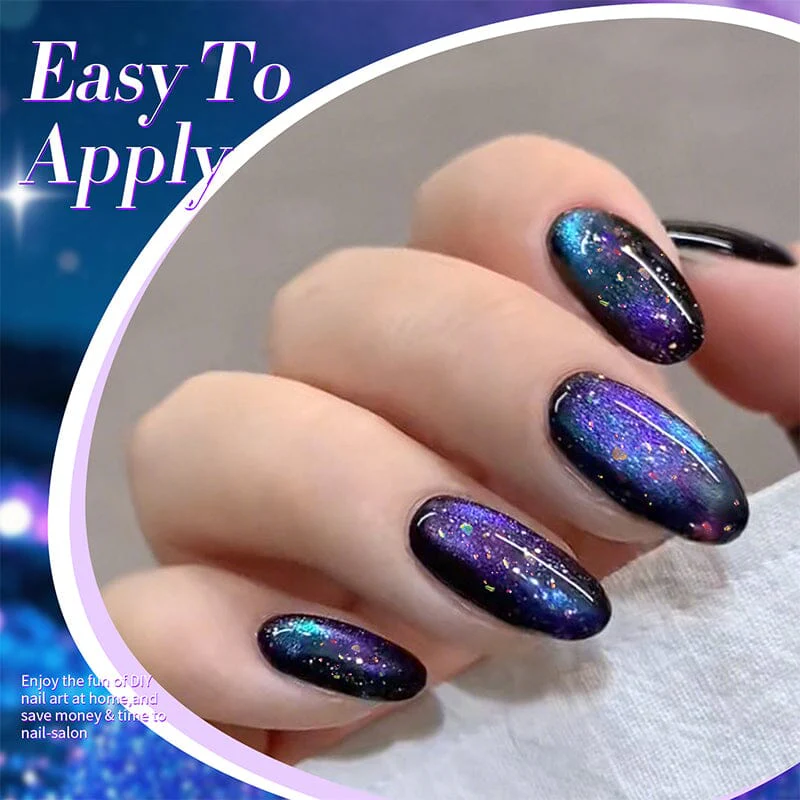 Sequins Cat Magnetic Gel MY35 Starry Sky 10ml - Image 3
