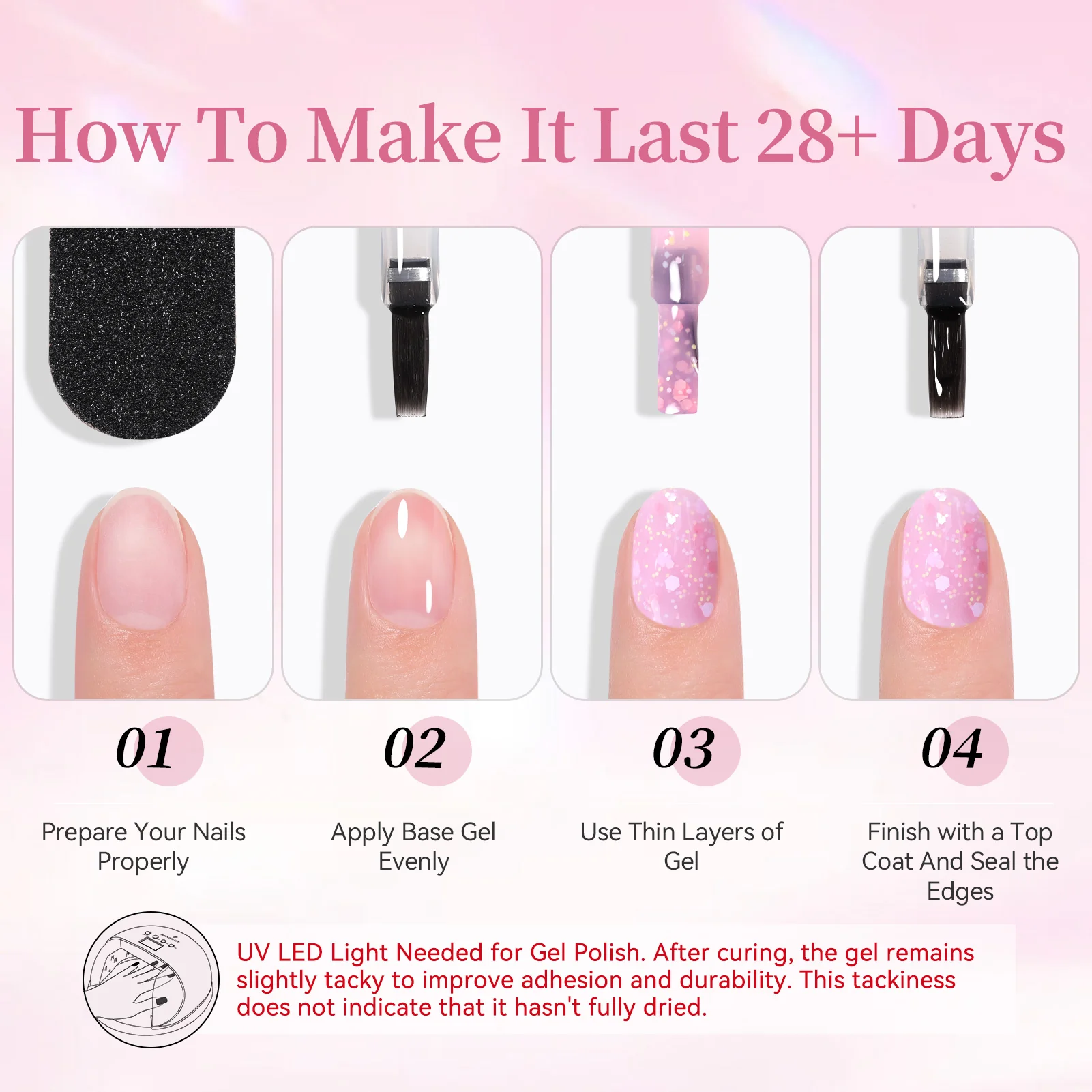 Sequins Jelly Gel TS33 Pink Fantasy 15ml - Image 5