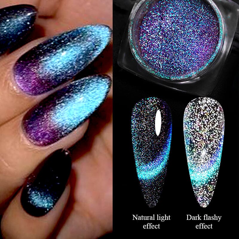 Silver Moon Cat Magnetic Nail Powder - Image 4