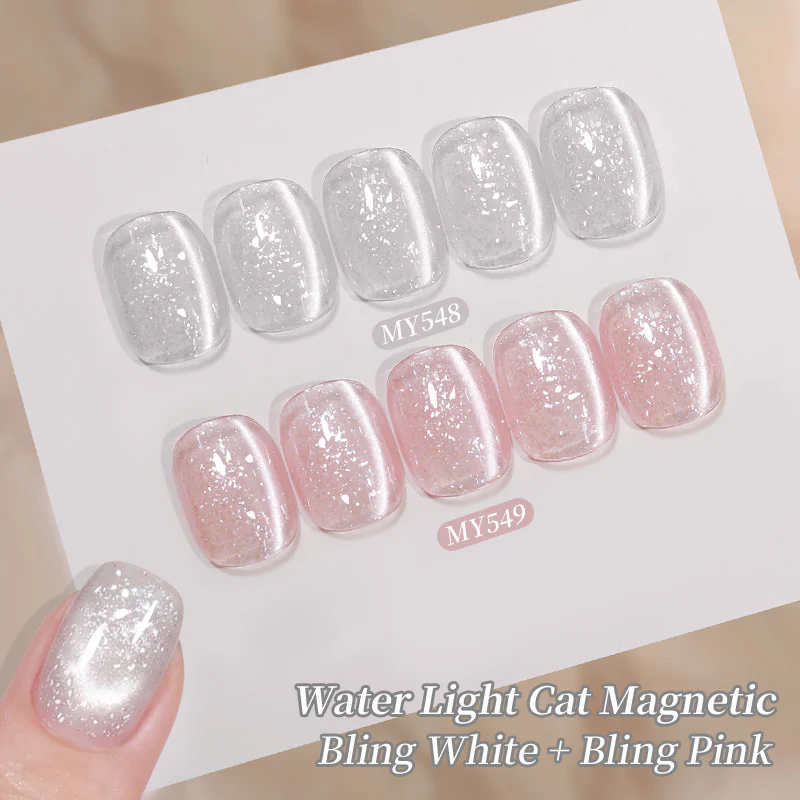 Snow Velvet Cat Magnetic Gel MY549 Bling Pink 10ml - Image 6