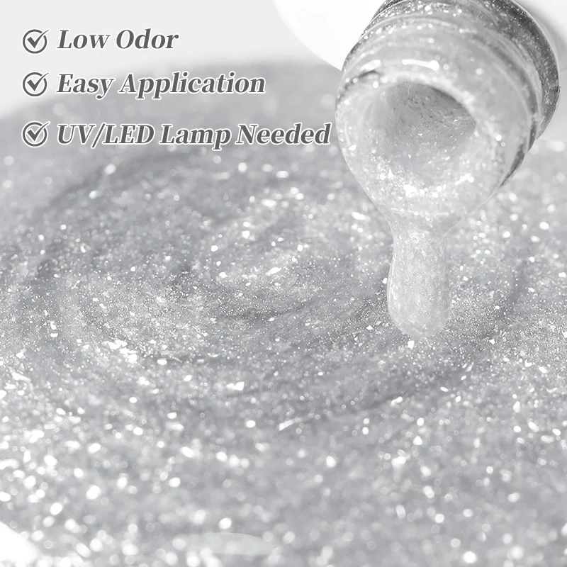 Snow Velvet Cat Magnetic Gel MY548 Bling White 10ml - Image 6