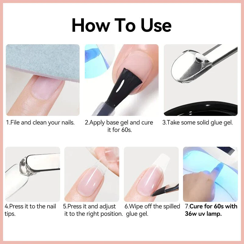 Solid Glue Gel For Nail Tips 10ml - Image 8