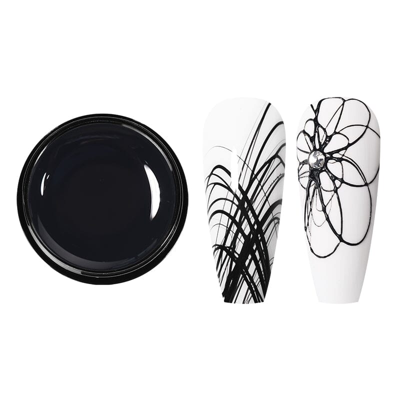 Spider Nail Gel SG02 Black 5ml - Image 10