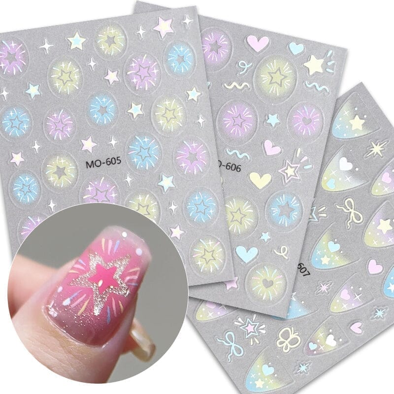 Star Heart 3D Nail Sticker MO-607 - Image 10