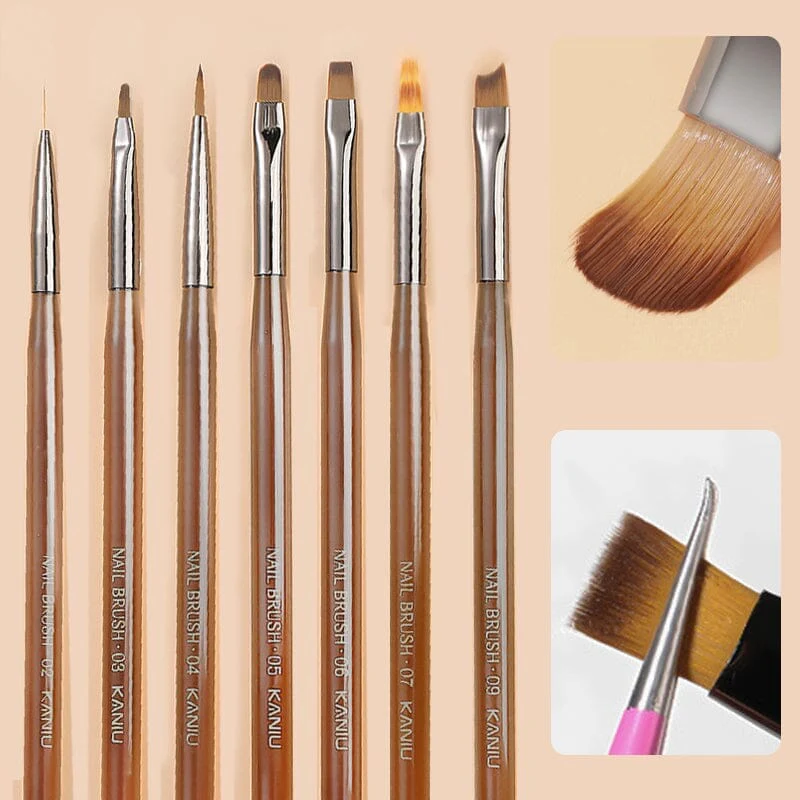 Transparent Coffee Handle UV & Liner Brush - Image 4