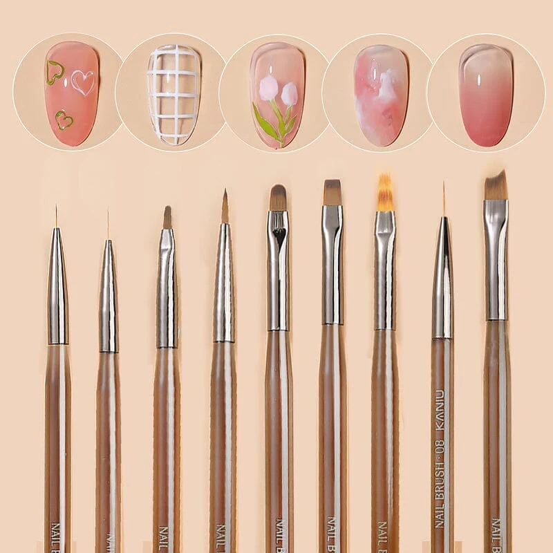 Transparent Coffee Handle UV & Liner Brush - Image 5