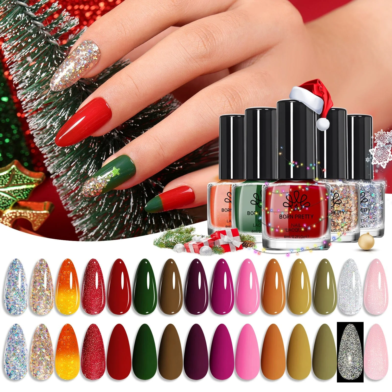 [US ONLY] 15 Colors Nail Polish Set B Autumn Winter 6ml