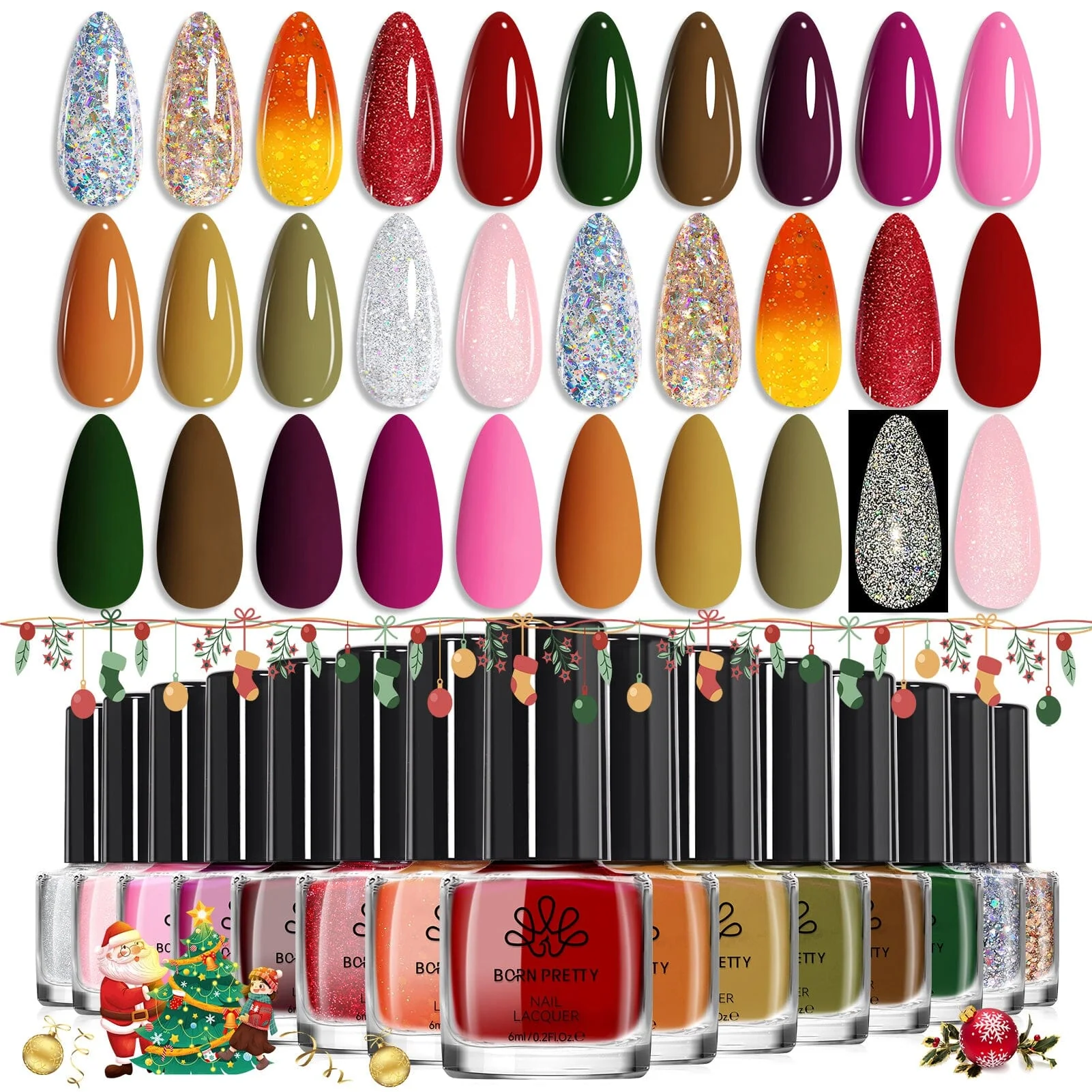[US ONLY] 15 Colors Nail Polish Set B Autumn Winter 6ml - Image 6
